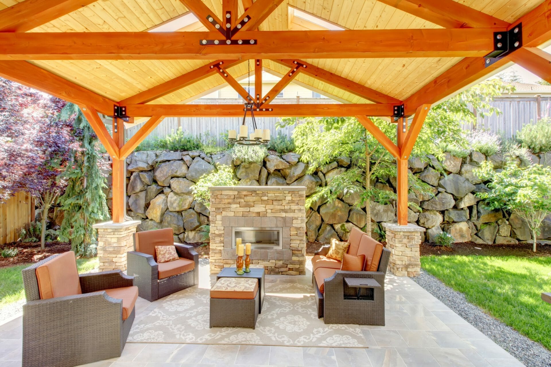 beautiful outdoor patio landscape